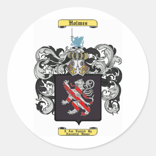 Pegatina Redonda Holmes (Inglaterra) (Anverso)