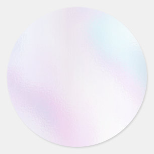 Pegatina Redonda Holográfico glamoroso de perlas irridiscentes romá