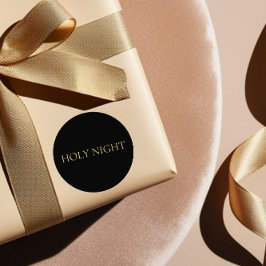 Pegatina Redonda HOLY NIGHT Minimalist Christian Christmas