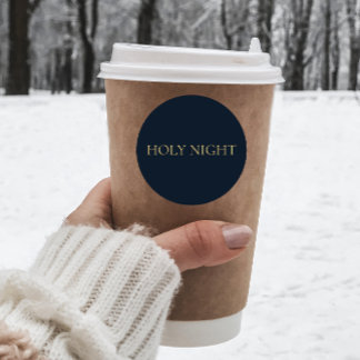 Pegatina Redonda Holy Night Sticker #3 – Navy Christian Christmas