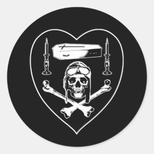 Pegatina Redonda Homage à Nungesser