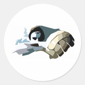 Pegatina Redonda hombre de waterpolo