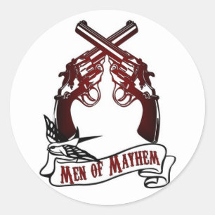 Pegatina Redonda Hombres de Mayhem