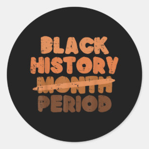 Pegatina Redonda Hombres de Orgullo Africano-Estadounidense de Hist