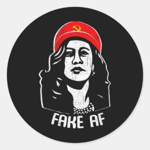 Pegatina Redonda Hombres Falsos De Humor Electoral Comunitario Af K