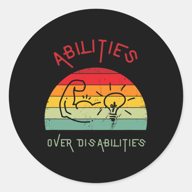 Pegatina Redonda Hombres Hombres Mujeres Niños (Anverso)