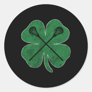 Pegatina Redonda Hombres irlandeses de St Patrick's Day Green Shamr