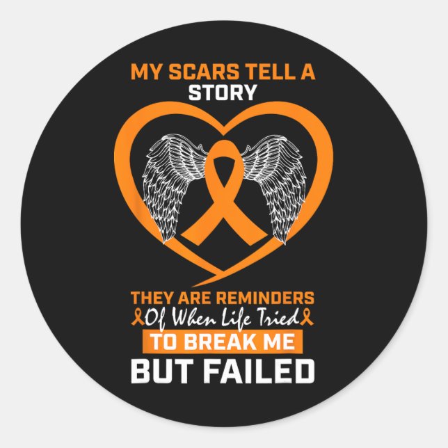 Pegatina Redonda Hombres Mujeres Mis Hocicos Cuentan Una Leucemia N (Anverso)