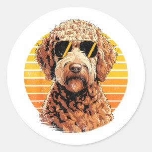 Pegatina Redonda Hombres mujeres orgullosos cool doodle amantes de