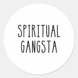 Pegatina Redonda Hombres Mujeres Yogi Divertido Yoga Espiritual Gán