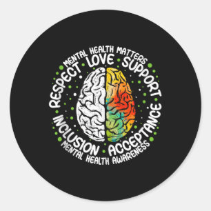 Pegatina Redonda Hombres Salud Mental S Lucha Contra El Estigma Sal
