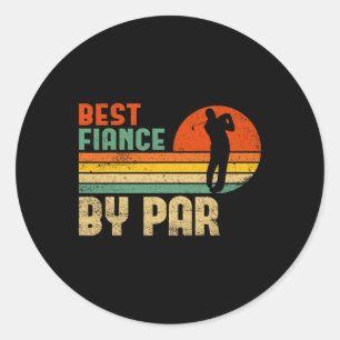 Pegatina Redonda Hombres Vintage Mejor Pelea Por Par Funny Golf Fia