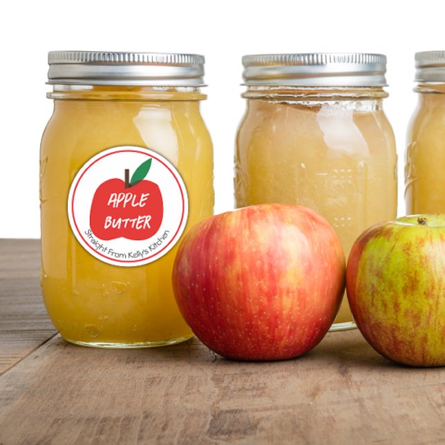 Pegatina Redonda Home Canning Business Apple Butter Modern Label (Subido por el creador)