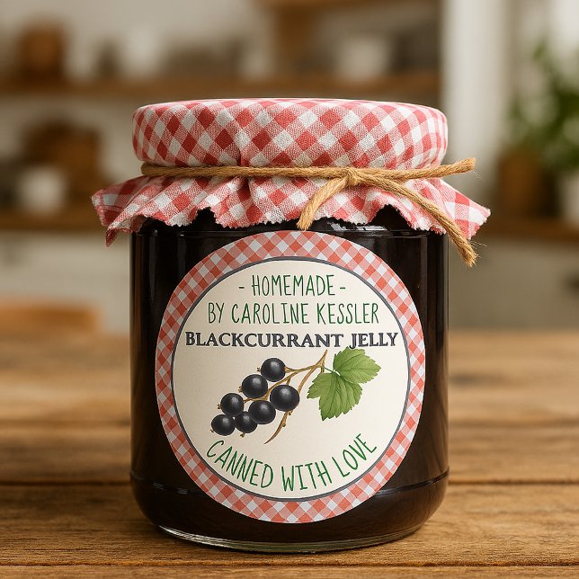 Pegatina Redonda Home Made Blackcurrant Jelly Canning Label Sheet (Subido por el creador)