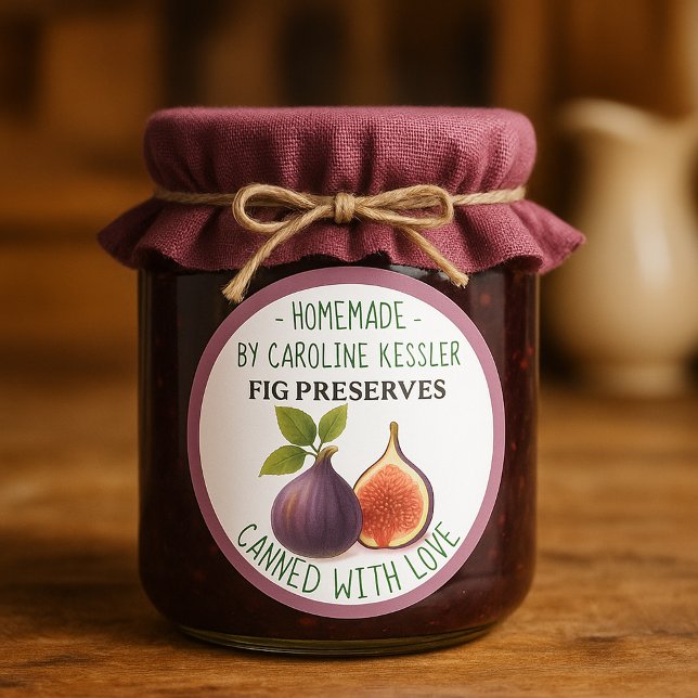 Pegatina Redonda Home Made Fig Preserves Canning Label Sheet (Subido por el creador)