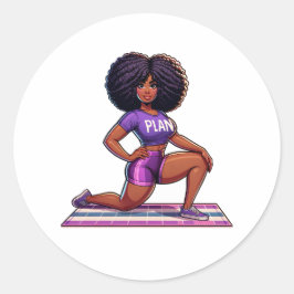 Pegatina Redonda Homegirl Fitness