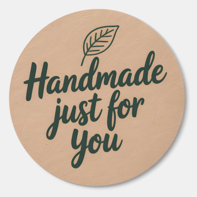 Pegatina Redonda Homemade Just for You Sticker - Eco Friendly (Anverso)