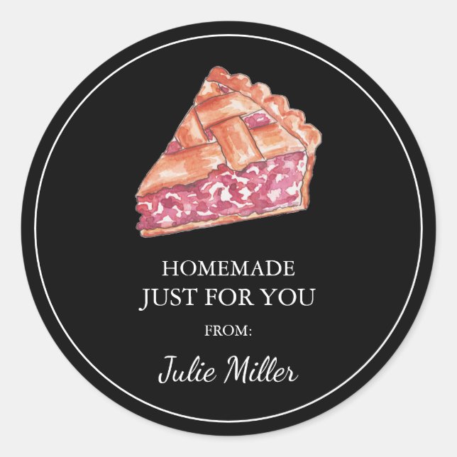 Pegatina Redonda Homemade sólo para ti. (Anverso)