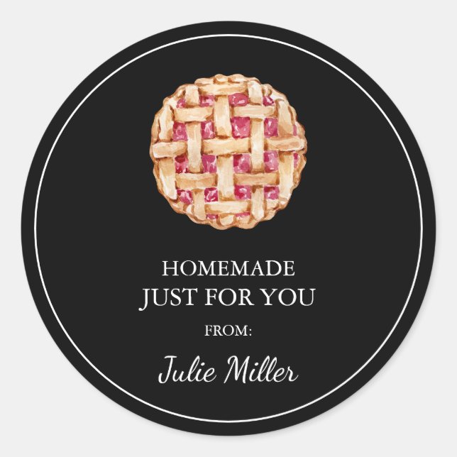 Pegatina Redonda Homemade sólo para ti. (Anverso)