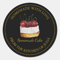 Homemade with love Cake Label | Negro
