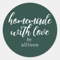 Homemade with Love Personalized Dark Green Gift