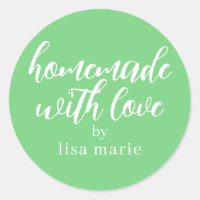 Homemade with Love Personalized Green Gift