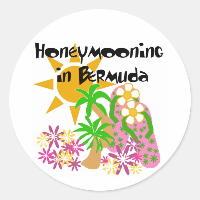 Pegatina Redonda Homicidio en Bermudas (Anverso)