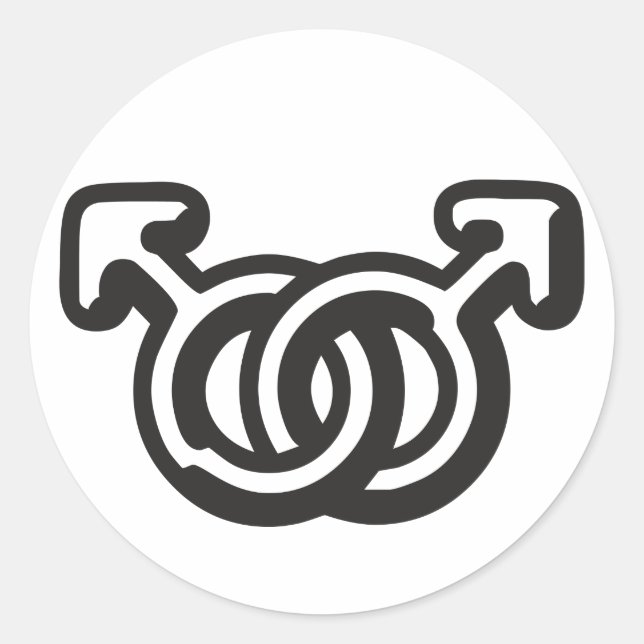 Pegatina Redonda HomoMen (Anverso)