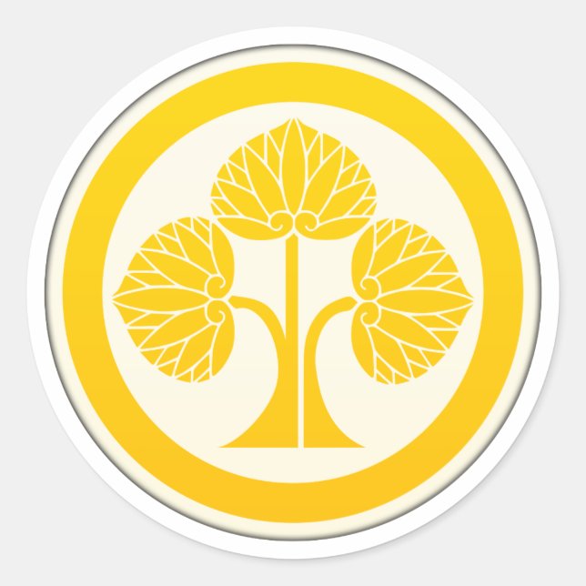 Pegatina Redonda Honda Clan Kamon (Anverso)