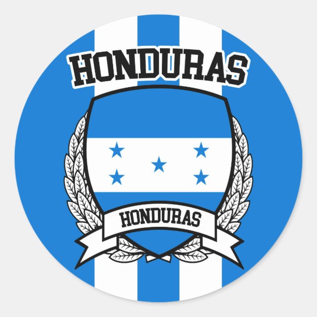 Pegatina Redonda Honduras (Anverso)