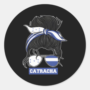 Pegatina Redonda Honduras Bandera de Honduras Catracha