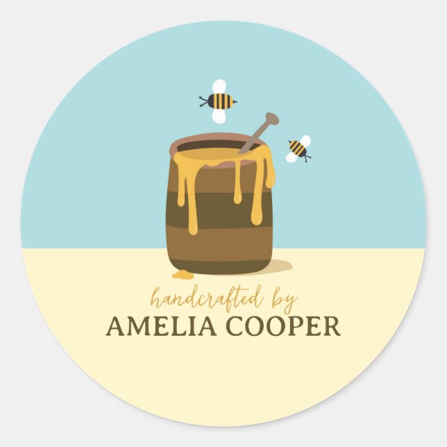 PEGATINA REDONDA HONEY (Anverso)