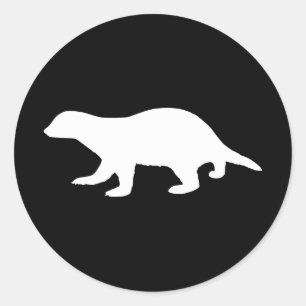Pegatina Redonda Honey Badger