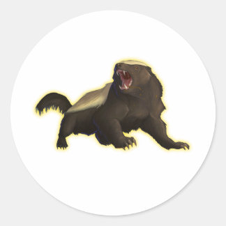 Pegatina Redonda Honey Badger