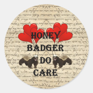Pegatina Redonda Honey badger