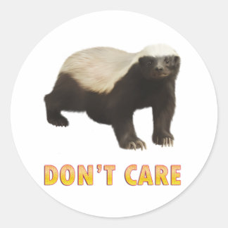 Pegatina Redonda Honey Badger
