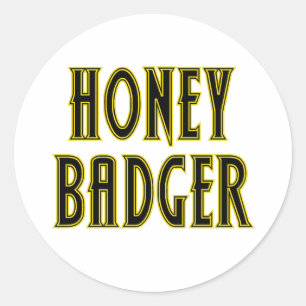 Pegatina Redonda Honey Badger