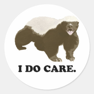Pegatina Redonda Honey Badger sí importa