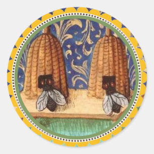 PEGATINA REDONDA HONEY BEE