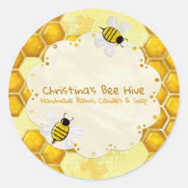 Pegatina Redonda Honey Comb 3D Whimsey