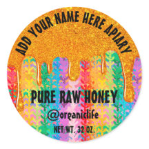 Honey Jar Honeybee Honeycomb Gold Dribows
