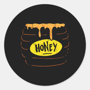 Pegatina Redonda Honey Jar Pot Disstume Divertido Halloween Hallowe