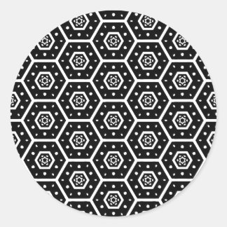 Pegatina Redonda Honeycomb