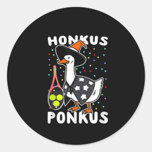 Pegatina Redonda Honkus Ponkus Funny Goose Halloween Tenis