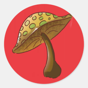 Pegatina Redonda Honor en rojo