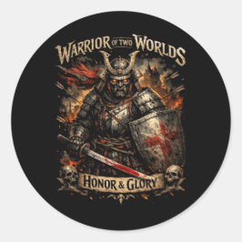 Pegatina Redonda Honor & Glory