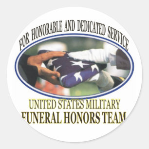 Pegatina Redonda Honores fúnebres militares