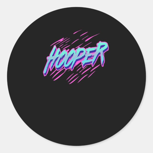 Pegatina Redonda Hooper Slash (Anverso)