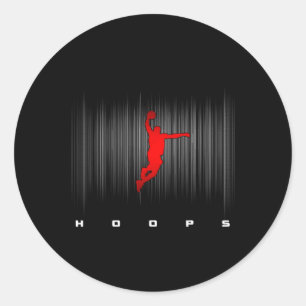 Pegatina Redonda Hoops Basketball Appartal - Basketball