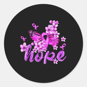 Pegatina Redonda Hope Butterfly Conciencia sobre la sobredosis de C